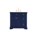 Elegant Decor 36 Inch Single Bathroom Vanity In Blue VF53036BL